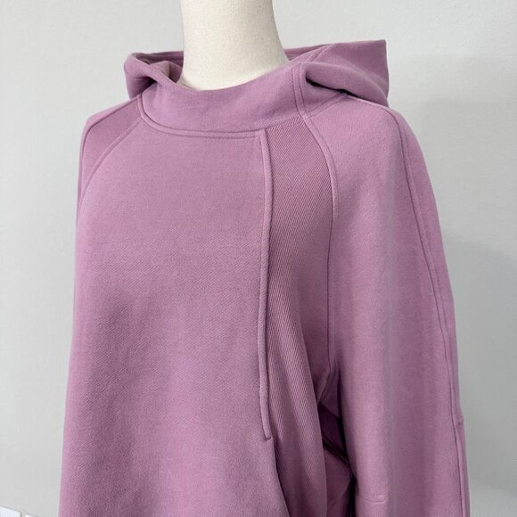 Lululemon Scuba Oversized Funnel Neck Side-Slit Hoodie M/L Athleisure Cozy Mauve - Picture 11 of 16